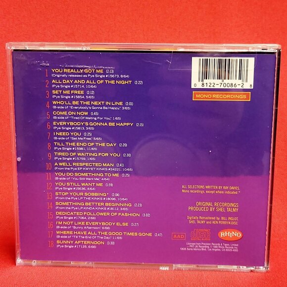 The Kinks Greatest Hits Audio CD 1989 - Picture 2 of 8
